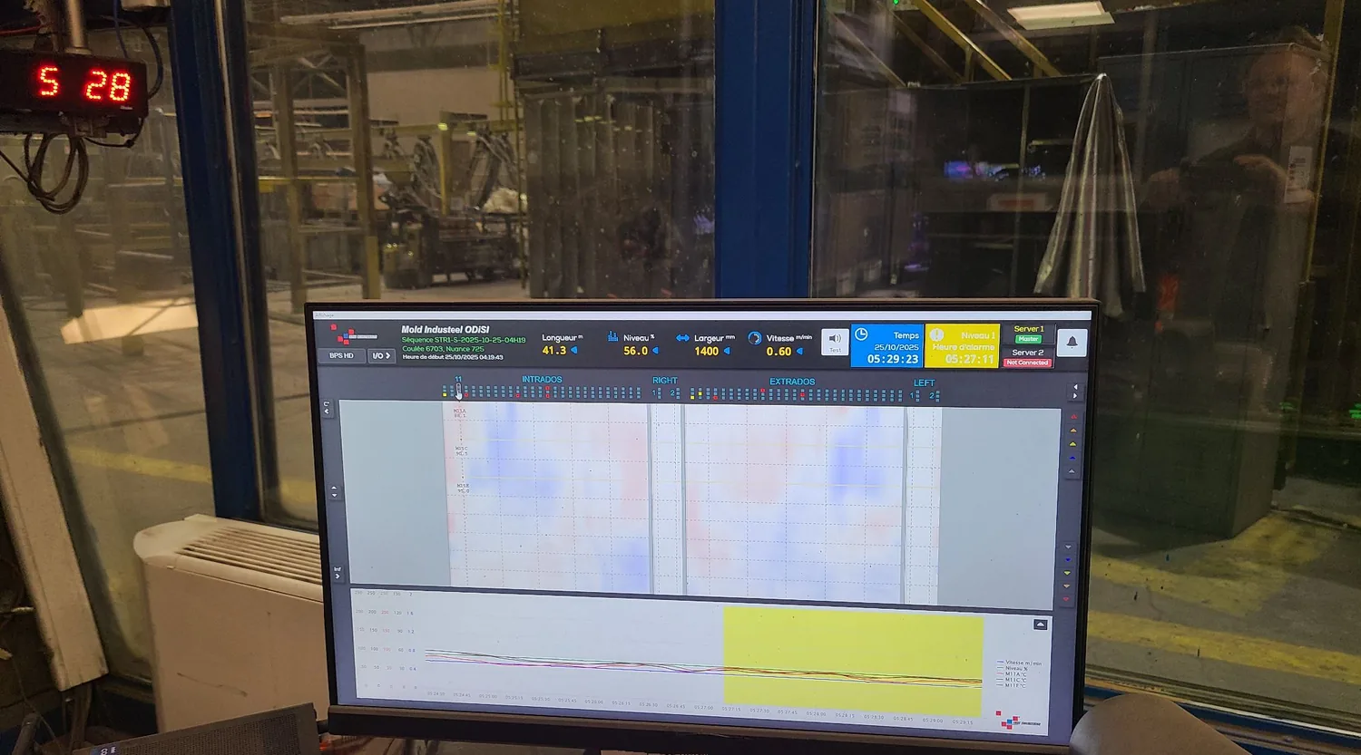Saphyr BPS-HD operator screen - optical-fiber thermal map