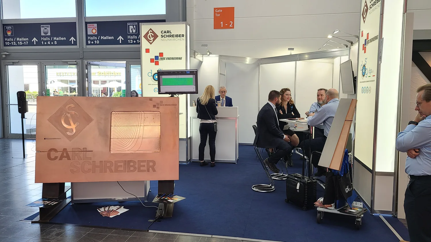 Trade-show stand - Breakout Prediction System with optical fibers